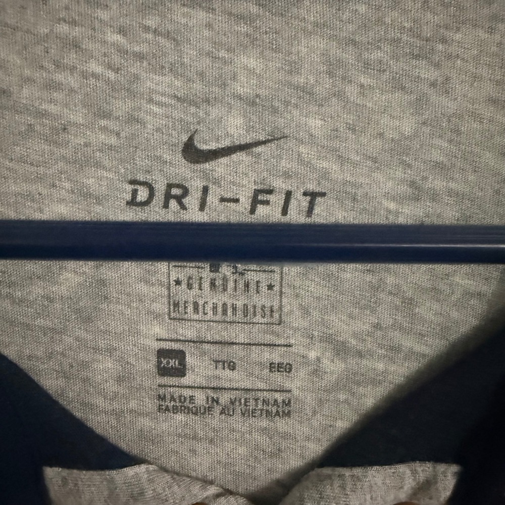 Houston Astros MLB X Nike Dri-FIT Navy Grey 3/4 Sleeve Henley Shirt Men's XXL - Picture 5 of 7